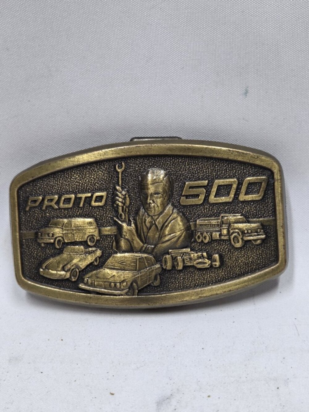 Vintage Proto 500 Commemorative Limited Edition Brass Belt Buckle